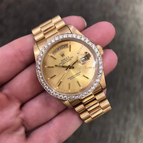 ladies gold rolex replica|pre owned men's rolex.